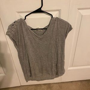Gray V-Neck Shirt